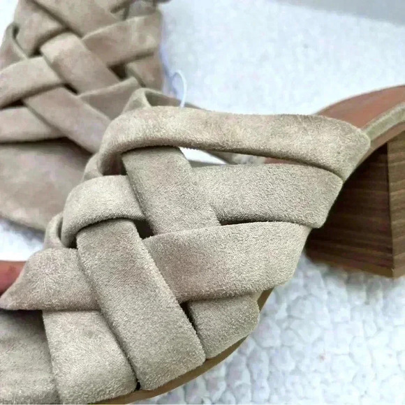 NWT Universal Thread Tan Faux Suede Square Toe Open Back Block Heel Mule Size 11 - Picture 5 of 12
